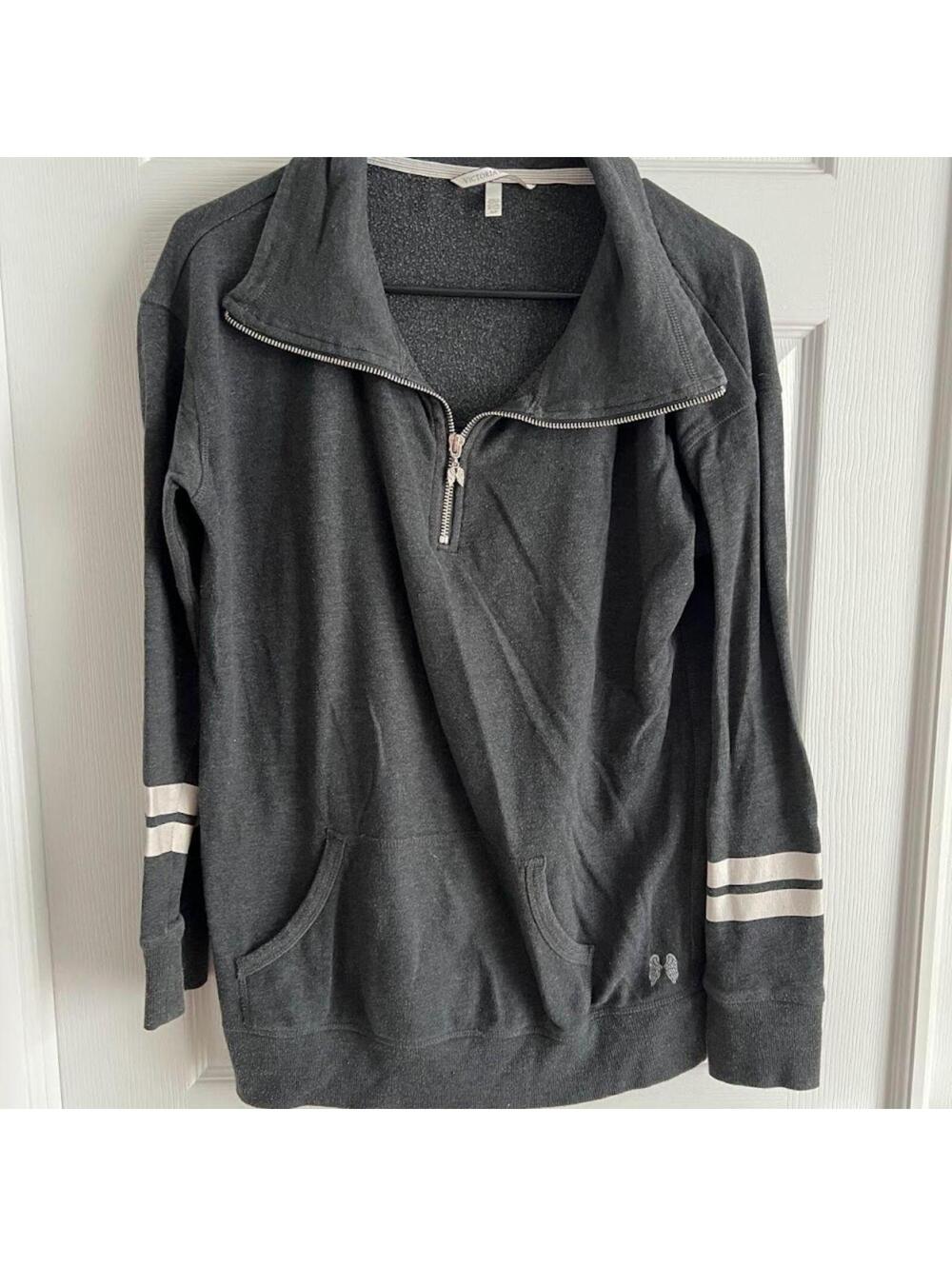Vintage Y2K Victoria's Secret Angel Gray Quarter Zip Small